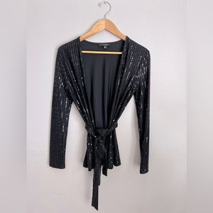 jlux label sequin cardigan